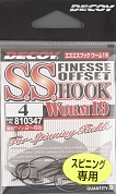 Офсетные крючки Decoy S.S.Finesse Offset Hook Worm19  №4 (9шт/уп)