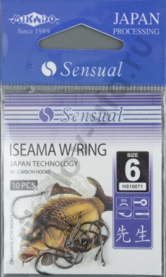 Крючки Mikado - Sensual - Iseama w/ring № 6 BN (с ушком)