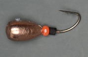 Мормышка Золотой плёс вольфрамовая точеная Капля 5 с кембриком 1.6 гр медь