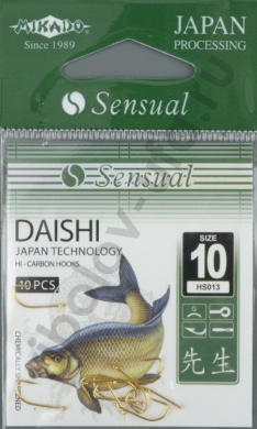 Крючки Mikado - Sensual - Daishi № 10 Gold (с ушком)