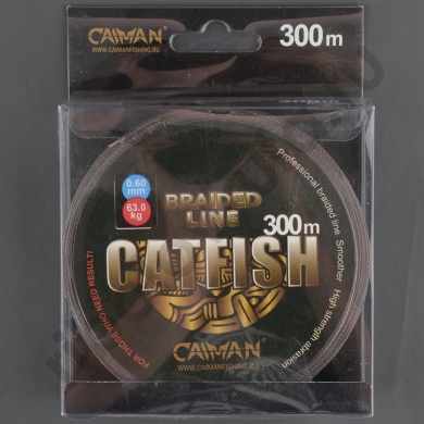 Шнур плетёный Caiman Catfish коричневый 300м  0,55мм 185536