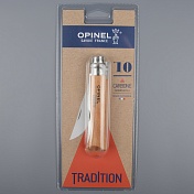 Нож Opinel 10 углеродистая сталь, carbon, бук (блистер)