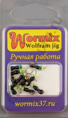 Мормышка Wormix точеная вольфрамовая Муравей d=2,5 с золотой коронкой арт. 3131