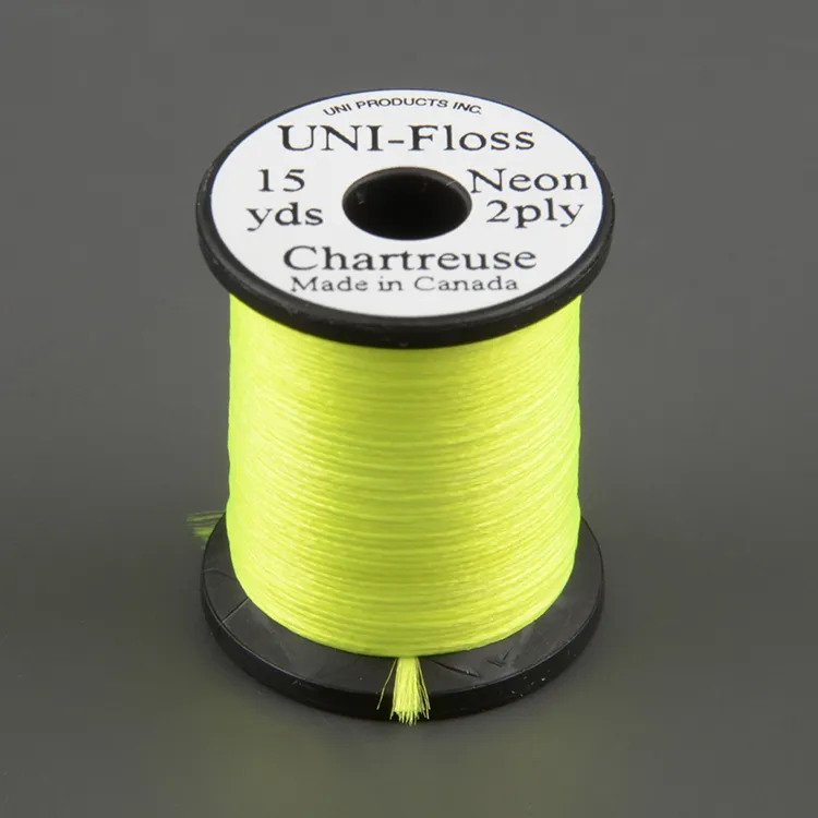 Шелк искуственный Uni Floss Neon 15 y. Chartreuse