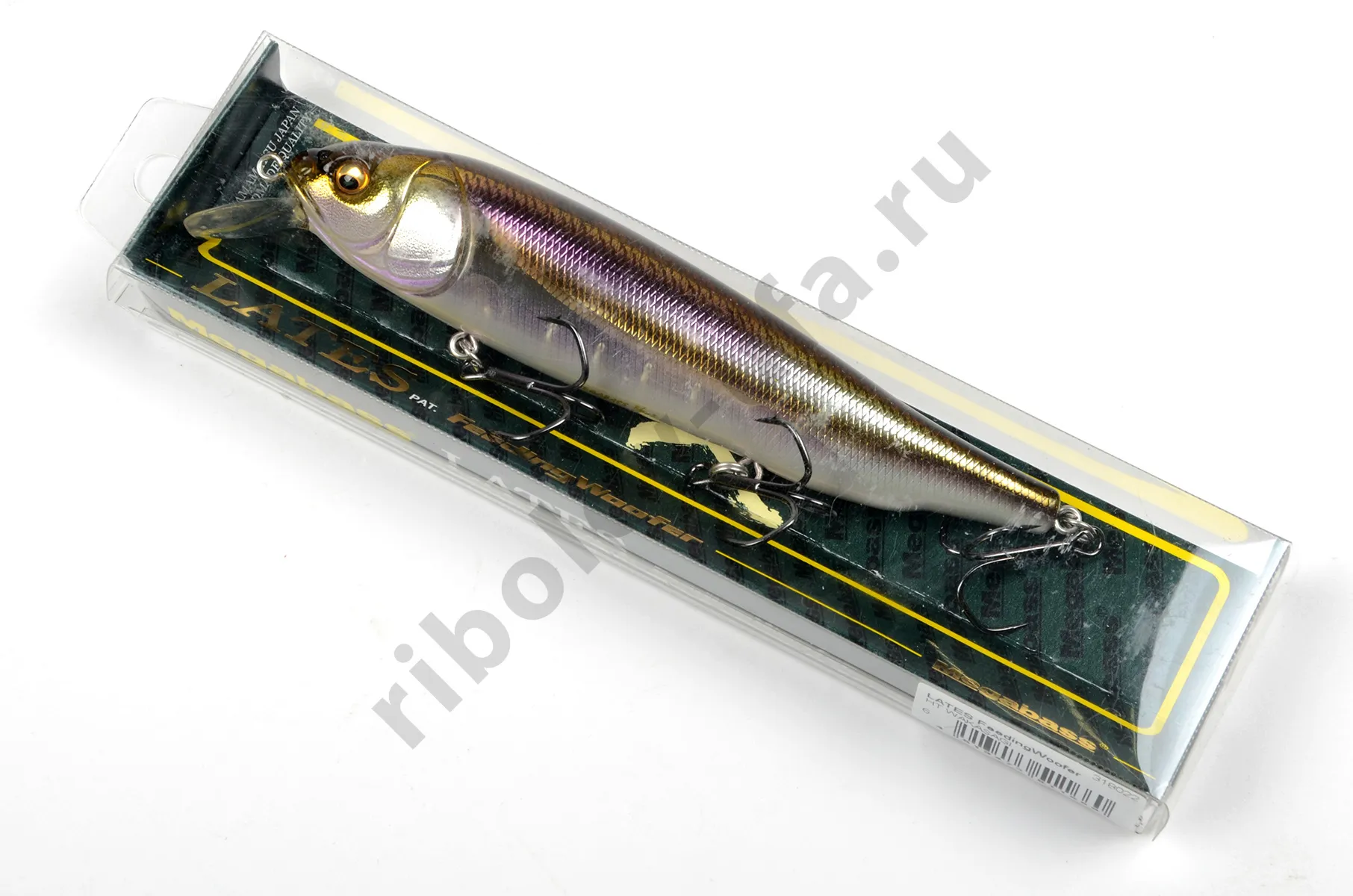 Воблер Megabass Lates Feeding Woofer 120 мм, 16.8 гр., 0.0-2.0 м (HT Wakasagi)
