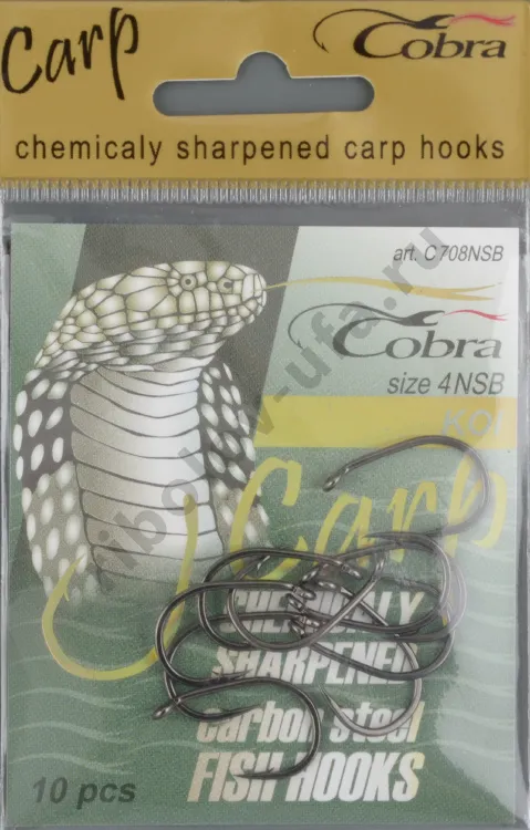 Одинарные крючки Cobra CARP KOI сер.708 разм.004