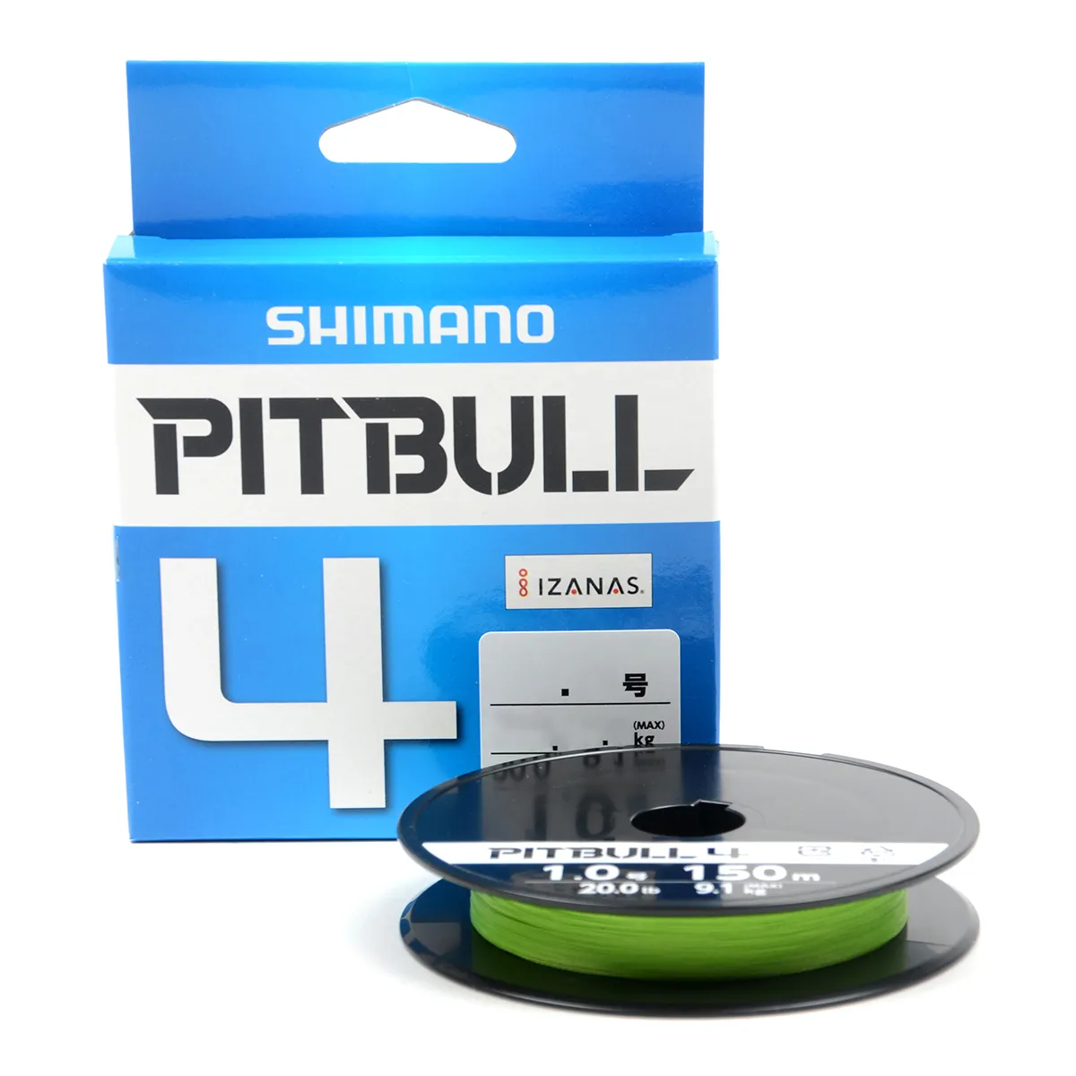 Шнур плетёный Shimano Pitbull 4PE 150м # 0,8 17,8Lb 8,1 кг chartreuse