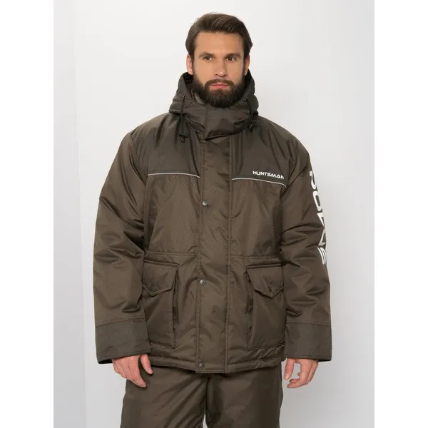 Костюм зимний Huntsman Полюс цв. Хаки ткань Cell со снегозащ. гетрами р. 44-46 рост 170-176 (РР)
