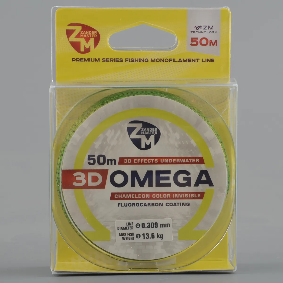 Леска Zander Master 3D Omega 50м зеленая 0,105