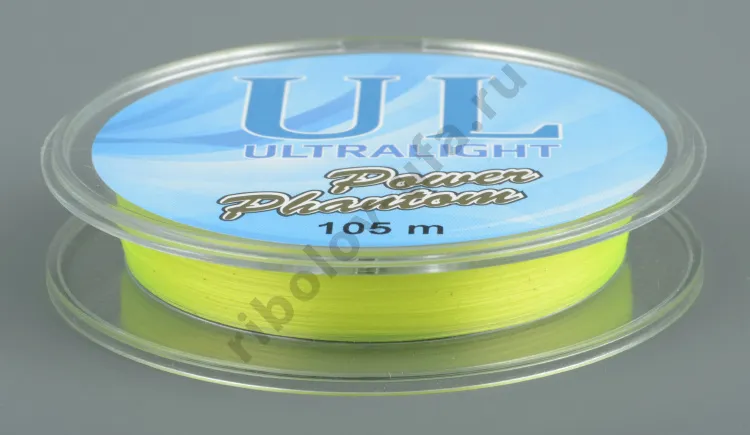 Шнур плетёный Power Phantom 6x Ultralight 105 m 0.04 mm 2.8 kg флуоресцентно-желтый