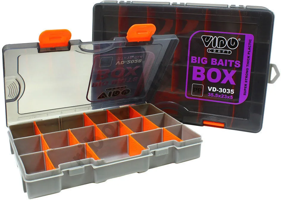 Коробка Vido для приманок VD-2028 Big Baits Box, размер 27х18.5х4 см