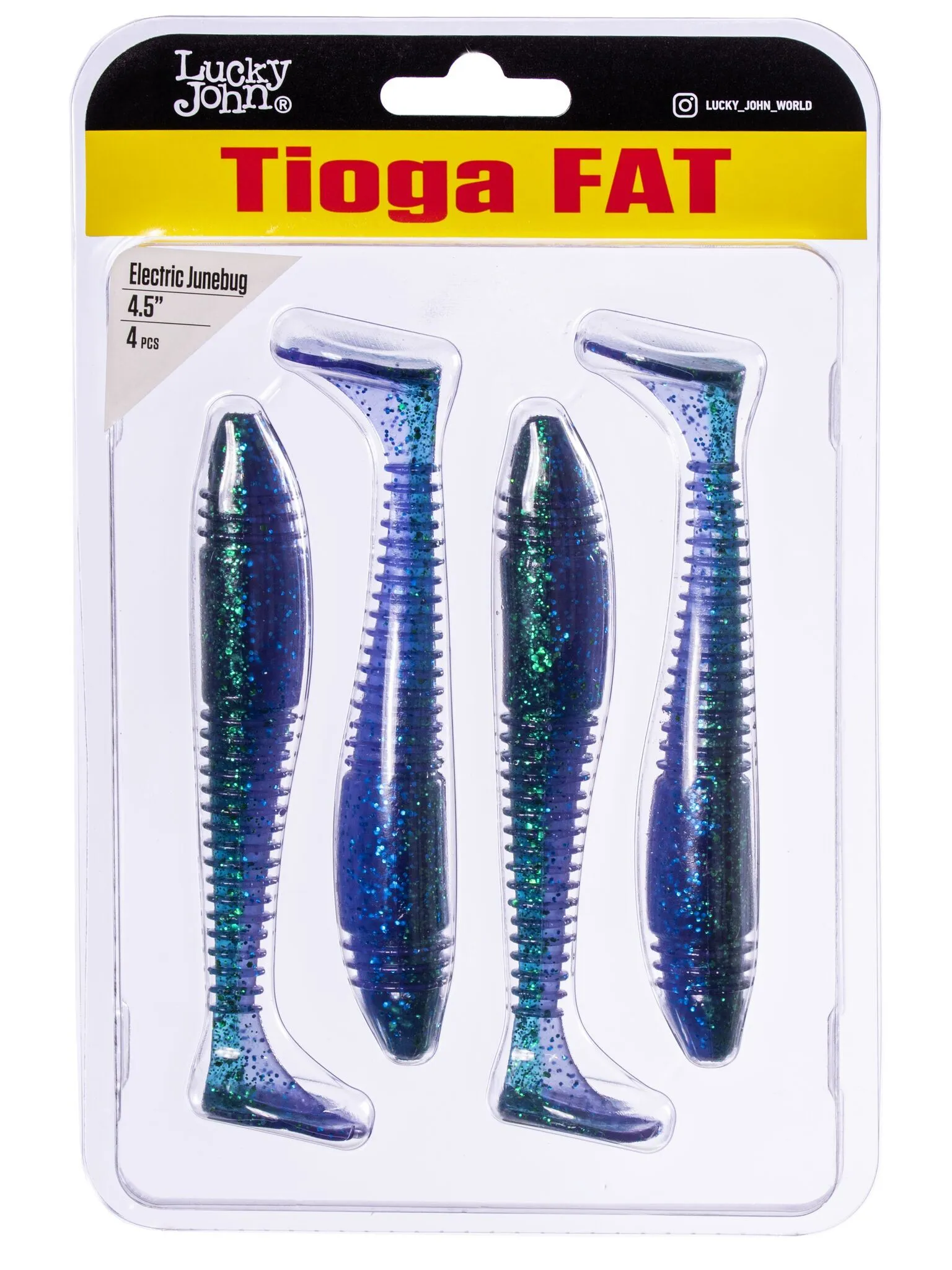 Силиконовая приманка Lucky John Pro Series Tioga Fat 4.5in 11.4см /Z13 (4 шт/уп)