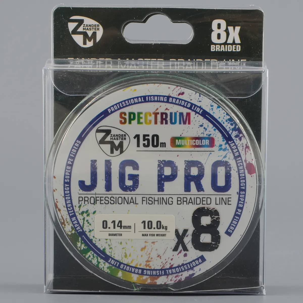 Шнур плетёный Zander Master Jig Pro x8 multi, 150м, 0.14мм 10кг