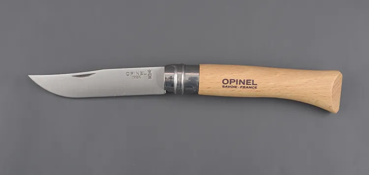 Нож Opinel 10 со штопором, нерж.сталь, бук