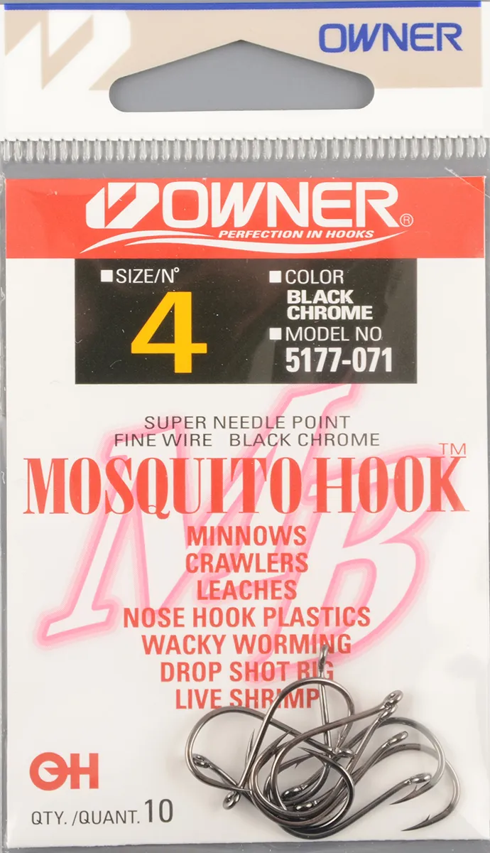 Одинарные крючки Owner Mosquito Hook BC №5177 №4