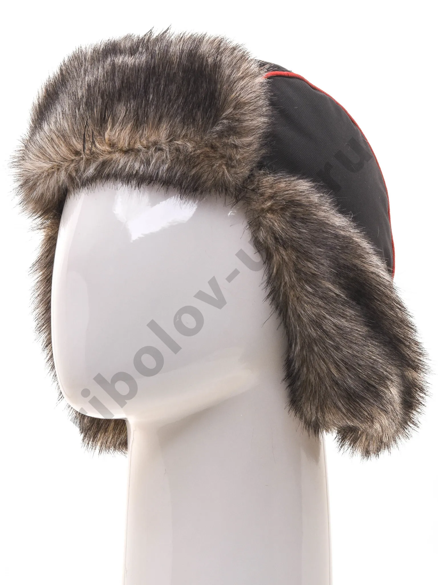 Шапка-ушанка Huntsman Siberia цв. Хаки/черный, тк.Breathable р. 58-60 иск. мех Волк