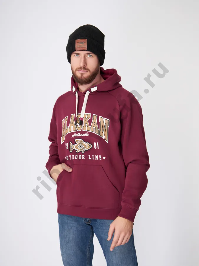 Толстовка Alaskan Promo Hoodie Claret р. L