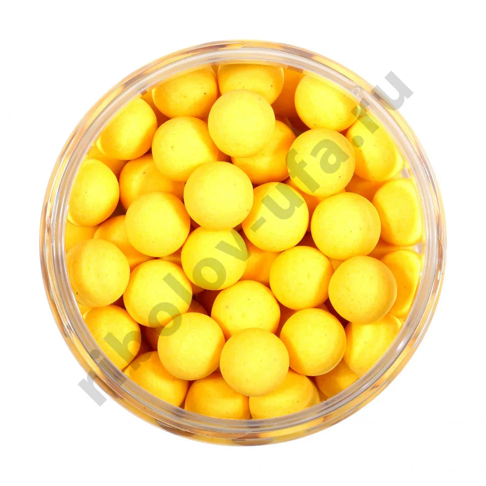 Бойлы GBS Baits Pop-up плавающие 10мм 55гр (банка) Peas желтый Горох