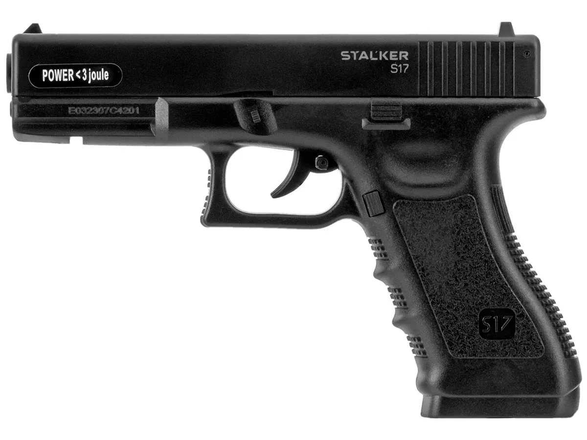 Пистолет пневм. Stalker S17, кал 4,5мм. 12г СО2, пластик, 120 м/с (Glock17)
