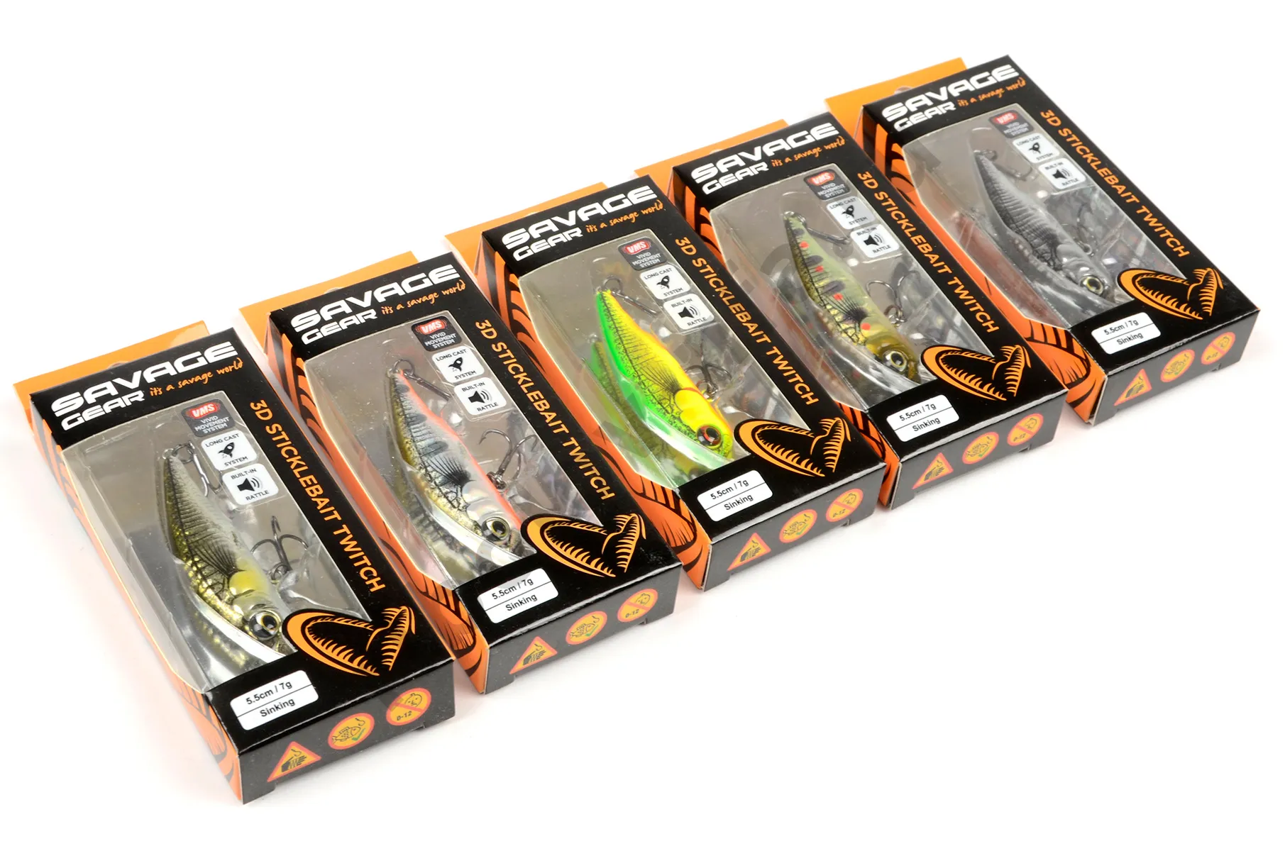 Воблер Savage Gear 3D Sticklebait Twitch 5.5, black silver