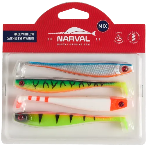 Силиконовая приманка Narval Fishing Skinny 12см Mix#M06 (4шт/уп)