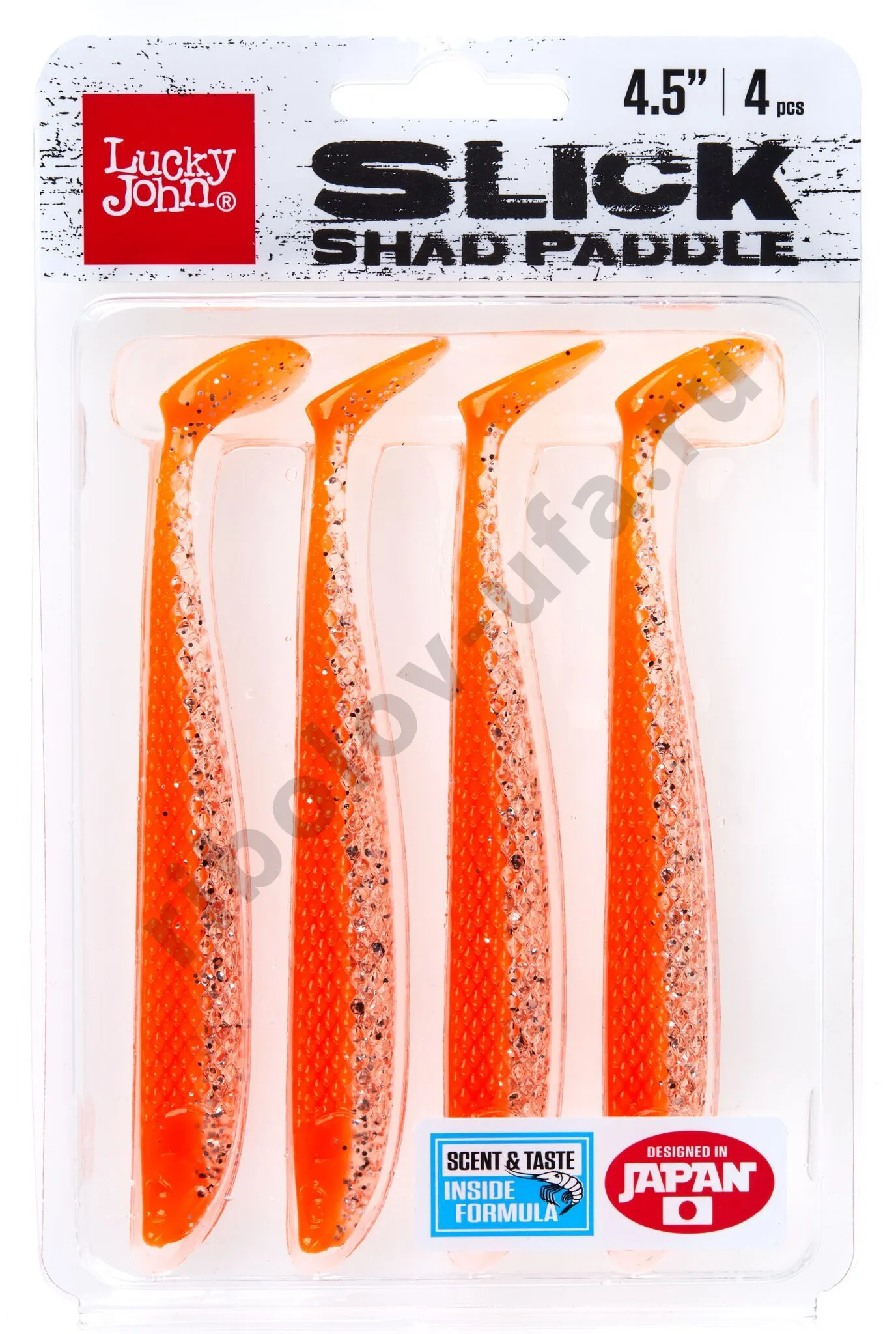 Силиконовая приманка Lucky John 3D Series Slick Shad Paddle 4.5in 11,4см / PG32