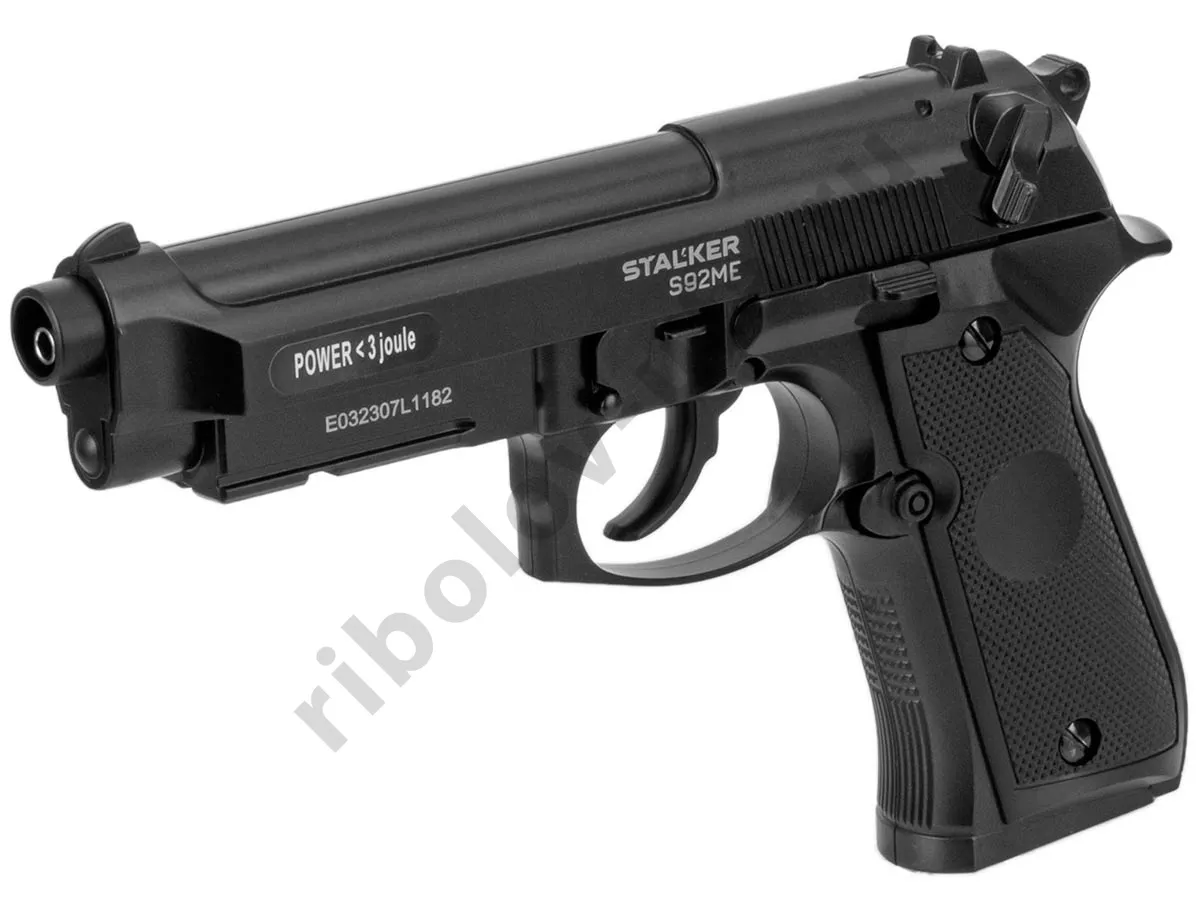 Пистолет пневм. Stalker S92ME, кал 4,5мм. 12г СО2, металл, 120 м/с (Beretta 92)