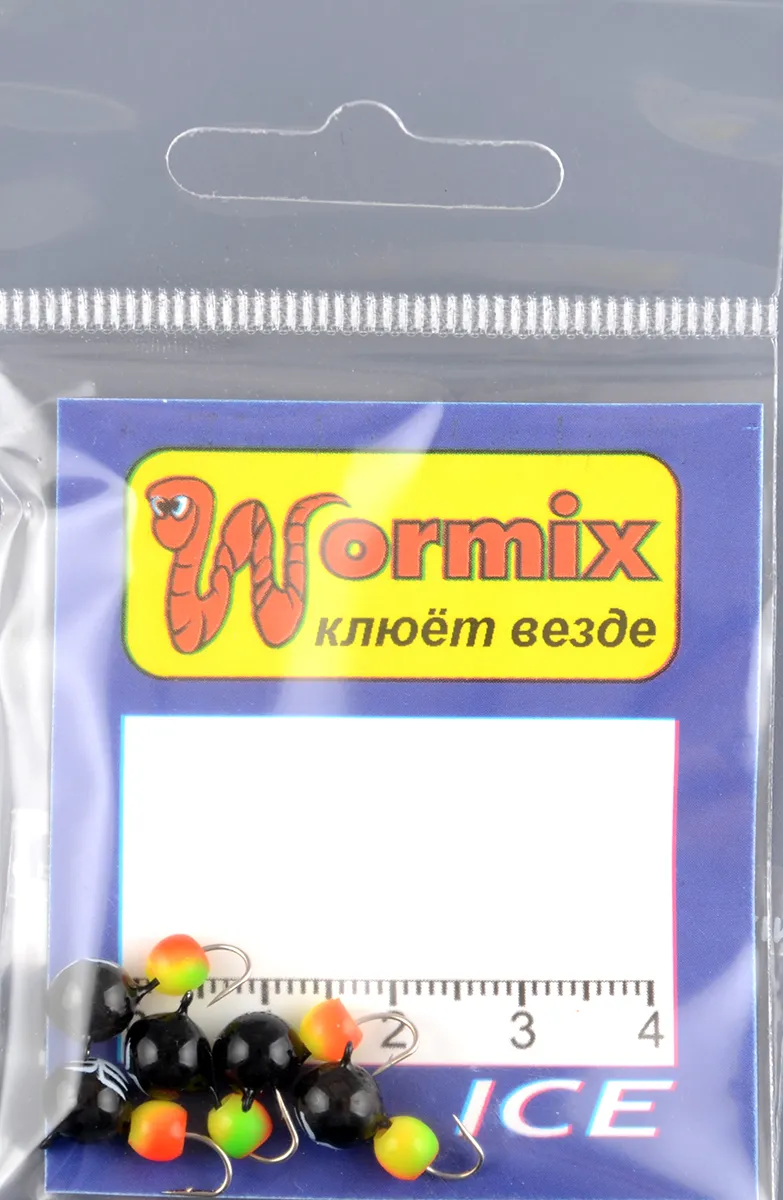 Мормышка Wormix материал WCP 54 Дробь черный d.6мм 1,5гр