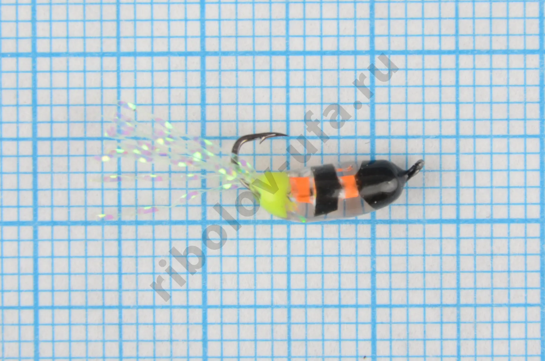 Мормышка Владимирский вольфрам Поденка 2.5мм 0,26гр Fluorescent Black/Orange