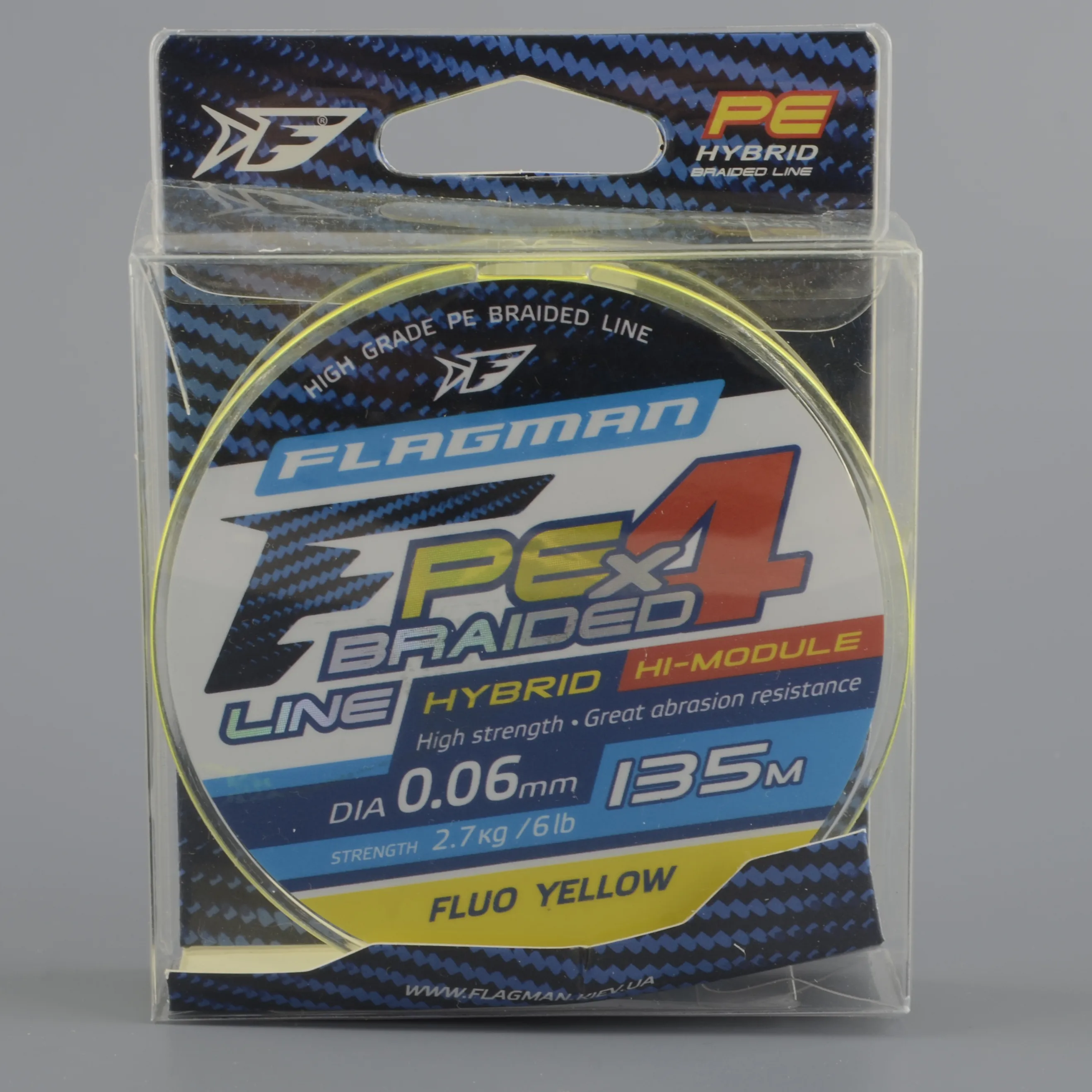 Шнур Flagman PE Hybrid F4 Feeder 135м FluoYellow 0,06м 2.7кг