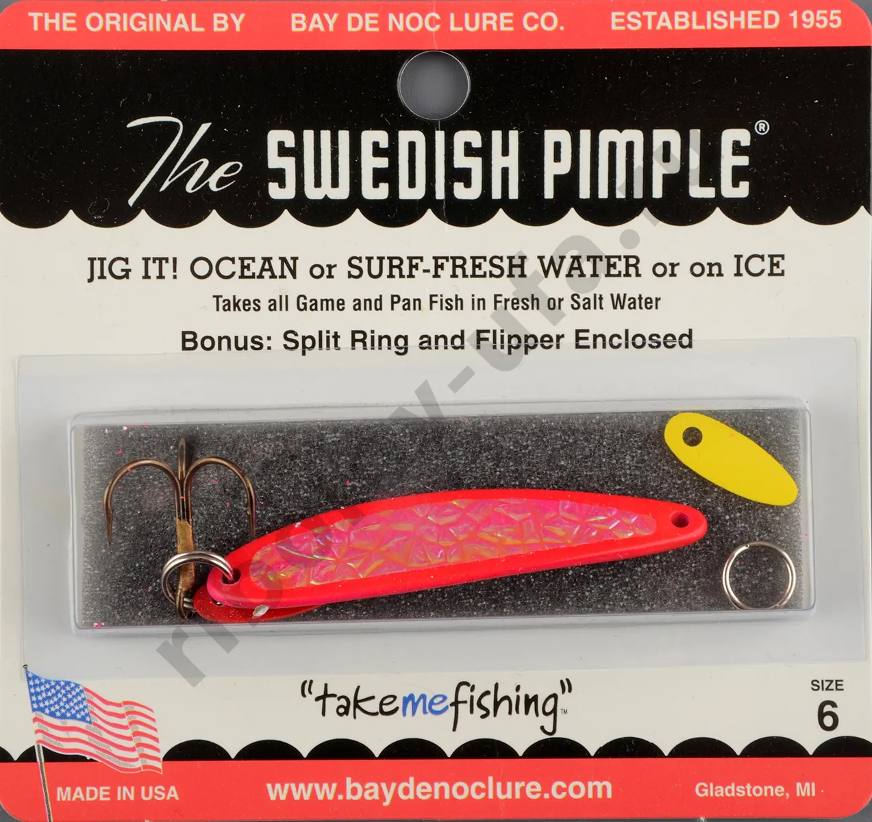 Блесна Swedish Pimple Ice №6 Magenta Ice