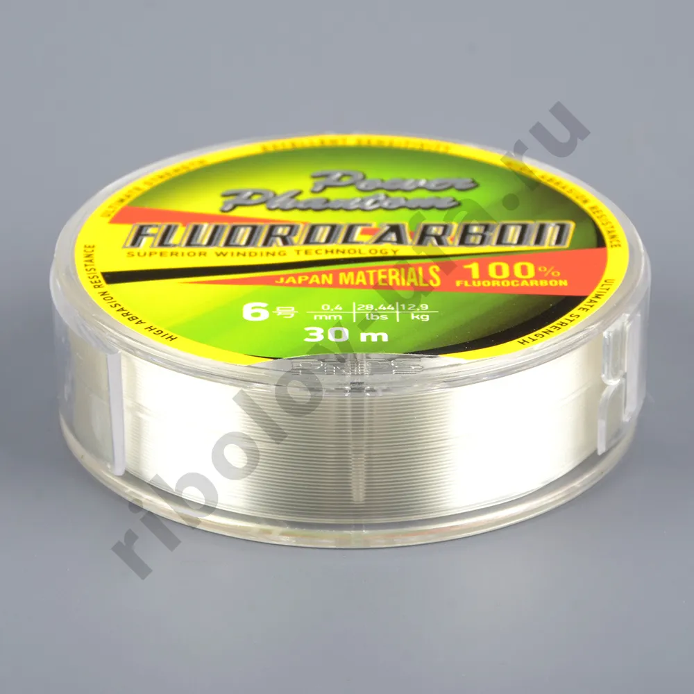 Леска Power Phantom Fluorocarbon, 30м, 0.40мм, 12,9кг, прозр.