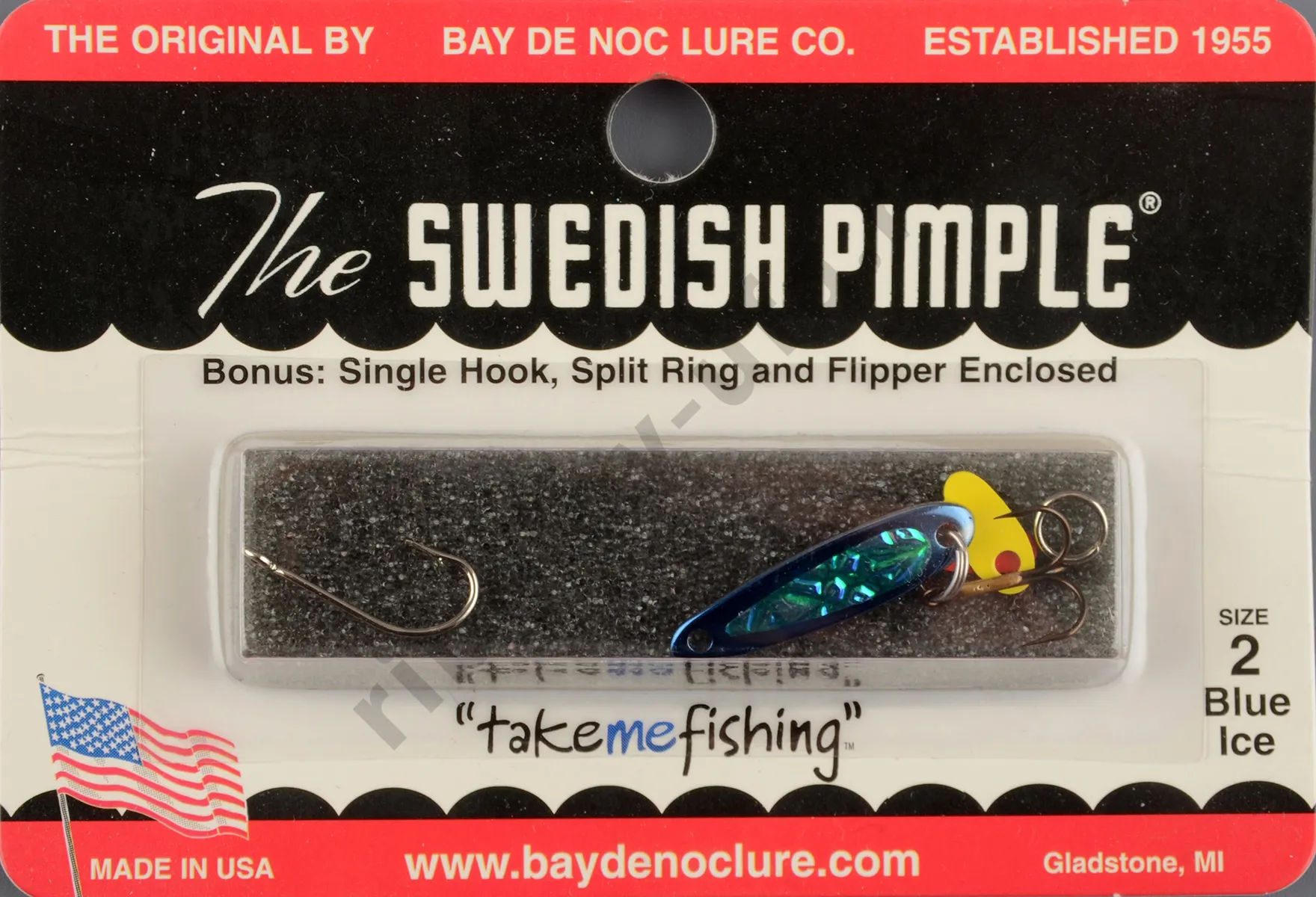 Блесна Swedish Pimple Ice №2 Blue Ice