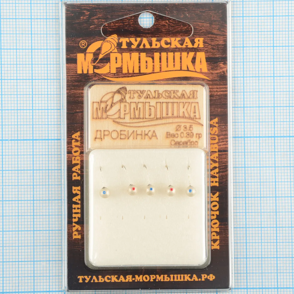 Мормышка вольфрам.Тульская Дробинка с кембриком 3,5мм серебро