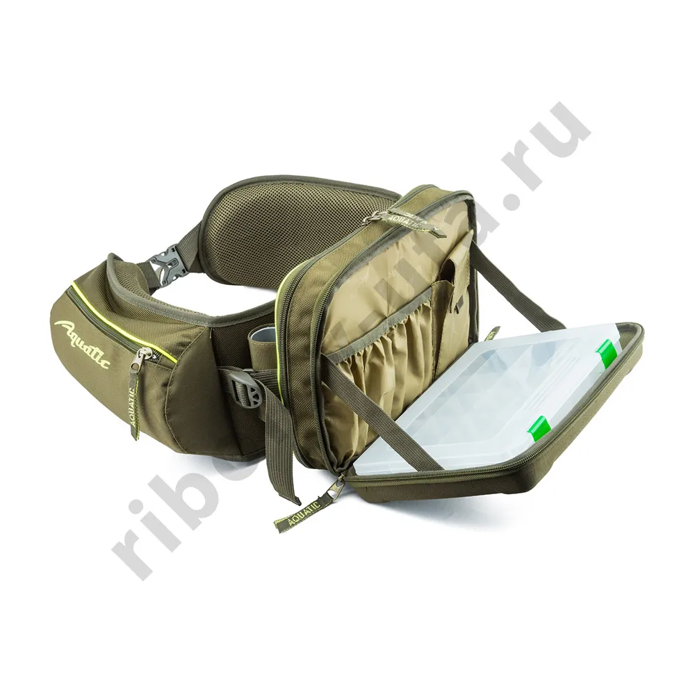 Пояс Aquatic разгрузочный ПР-04 с коробками fisherbox ПР-04 хаки
