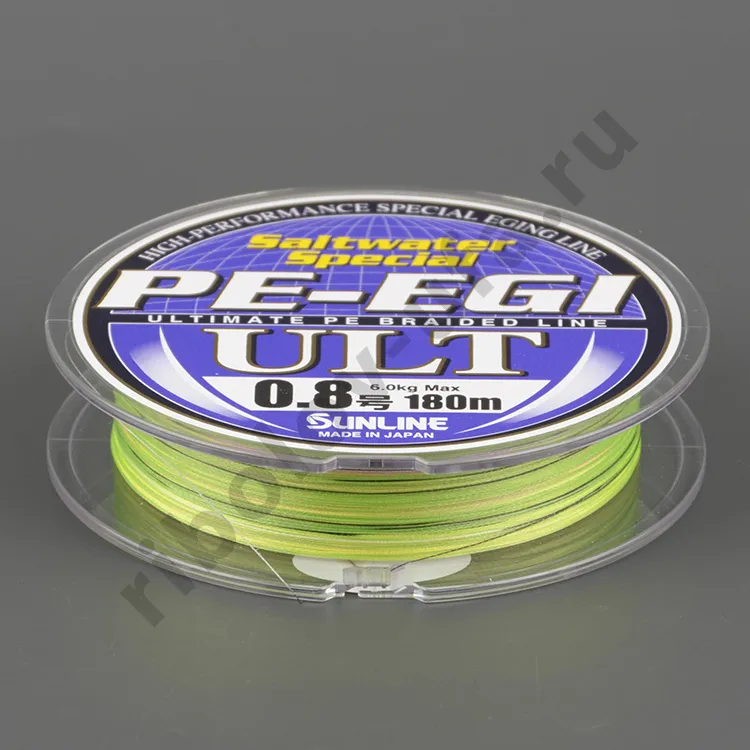 Шнур плетёный Sunline PE EGI ULT HG 120 м, 1.0 мм, 7.7 кг