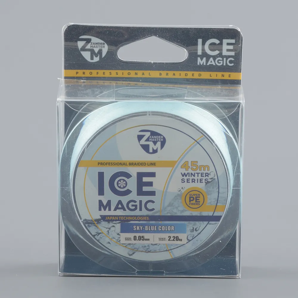 Шнур плетёный Zander Master Ice Magic x4 sky blue, 45м, 0.05мм