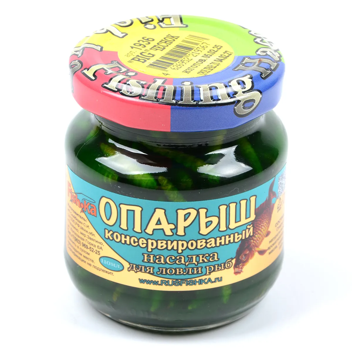 Насадка Fish.ka Опарыш Big консерв. Чеснок 110мл стекл/б