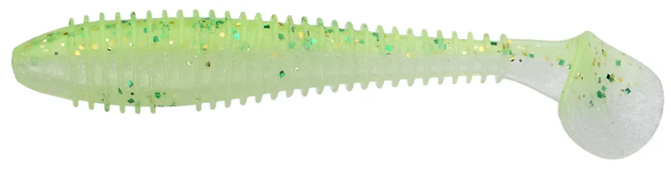 Силиконовая приманка Keitech Swing Impact Fat 3.3 in 8,4см 5,6гр (7шт/уп) PAL# 02 Lime Chart Shad