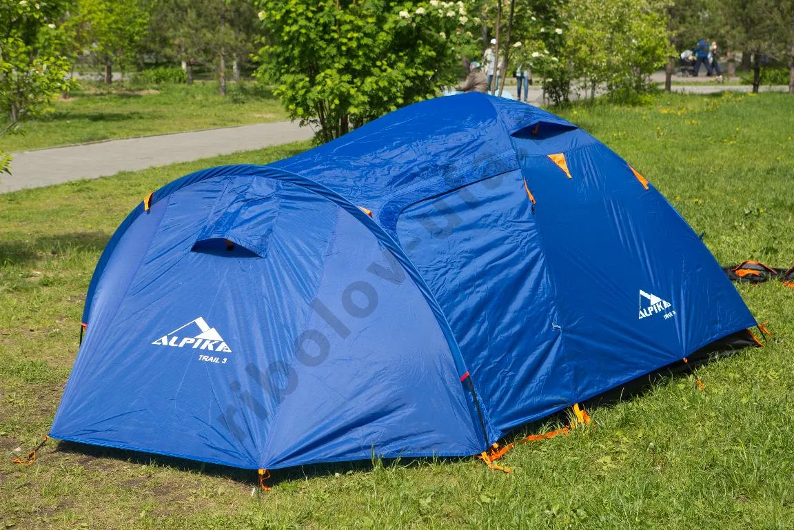 Палатка Alpika Trail-3 alu, 3-х местная, с алюминиевыми стойками