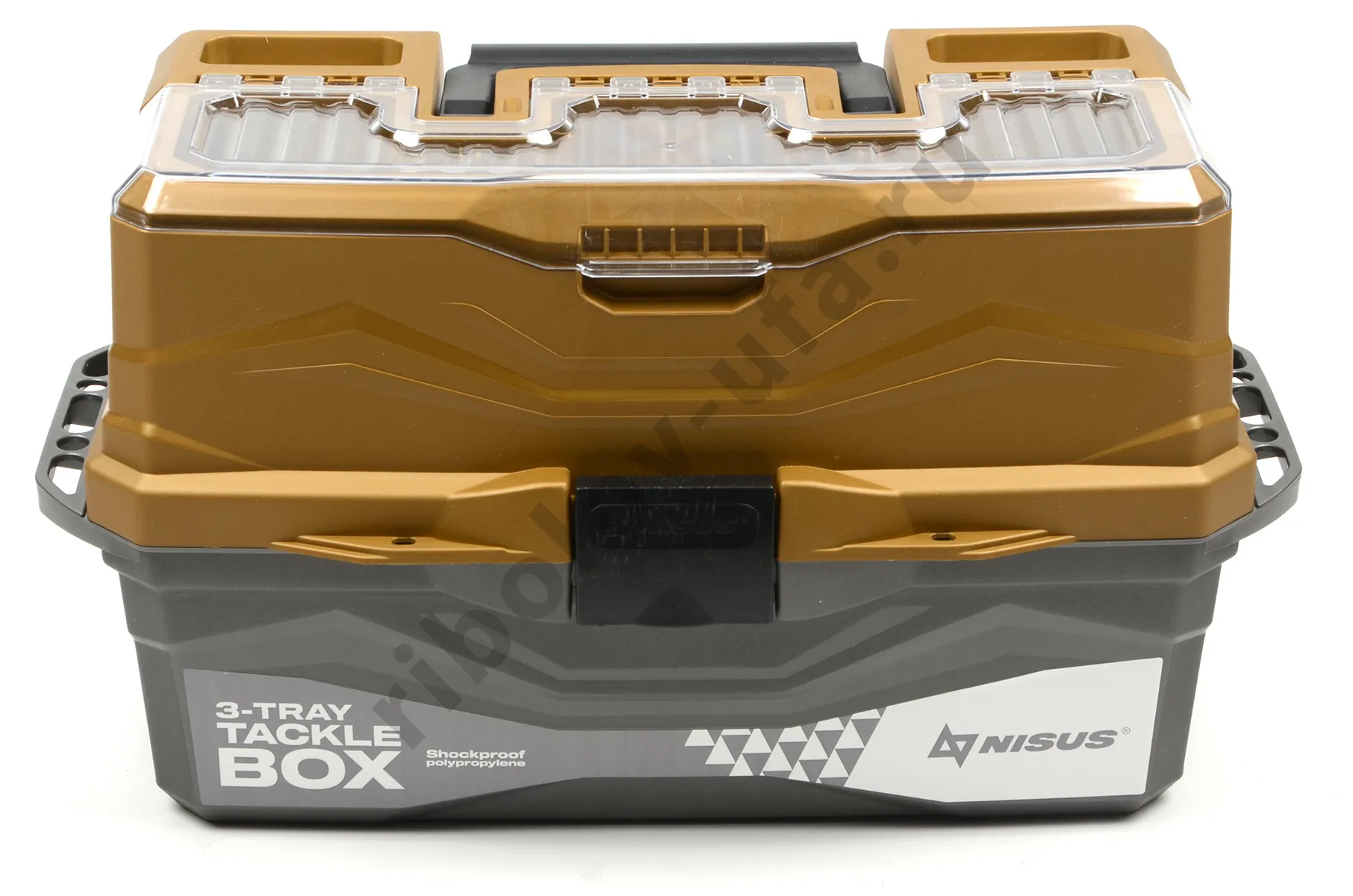 Ящик рыболовный Nisus Tackle Box 3-х полочный, цв. золотой