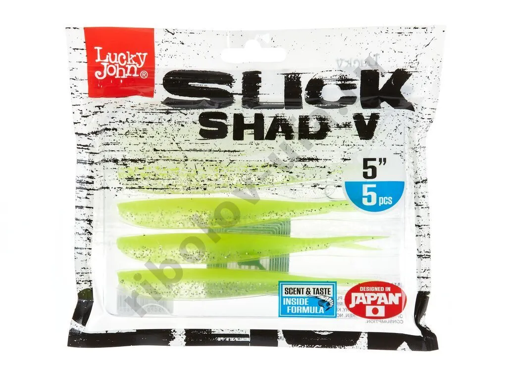 Силиконовая приманка Lucky John 3D Slick Shad-V 5.0in 12,7см /008