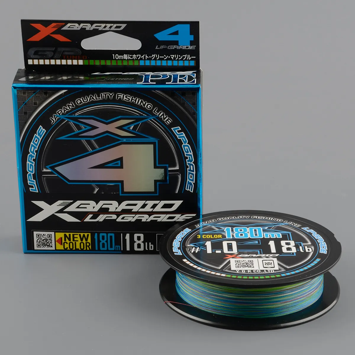 Шнур плетёный Ygk X-Braid Upgrade X4 200m #1.0/18Lb Color Mix