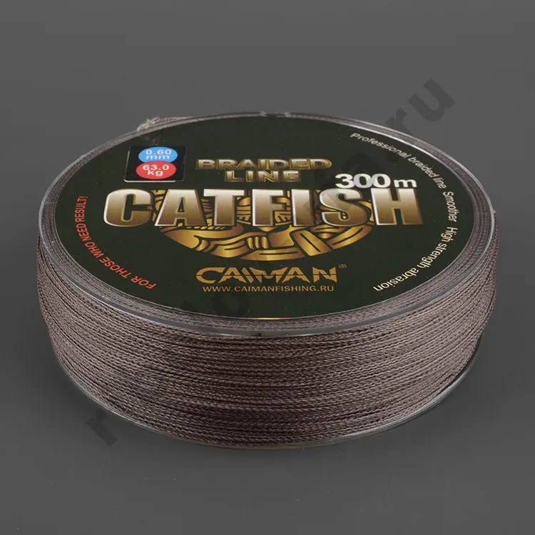 Шнур плетёный Caiman Catfish коричневый 300м  0,38мм 185532