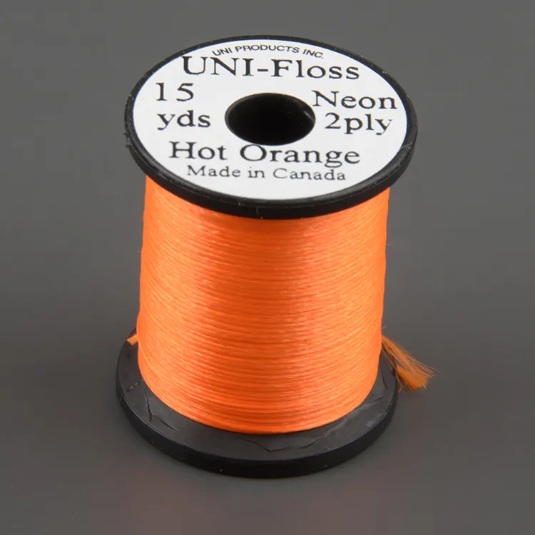 Шелк искуственный Uni Floss Neon 15 y. Hot Orange