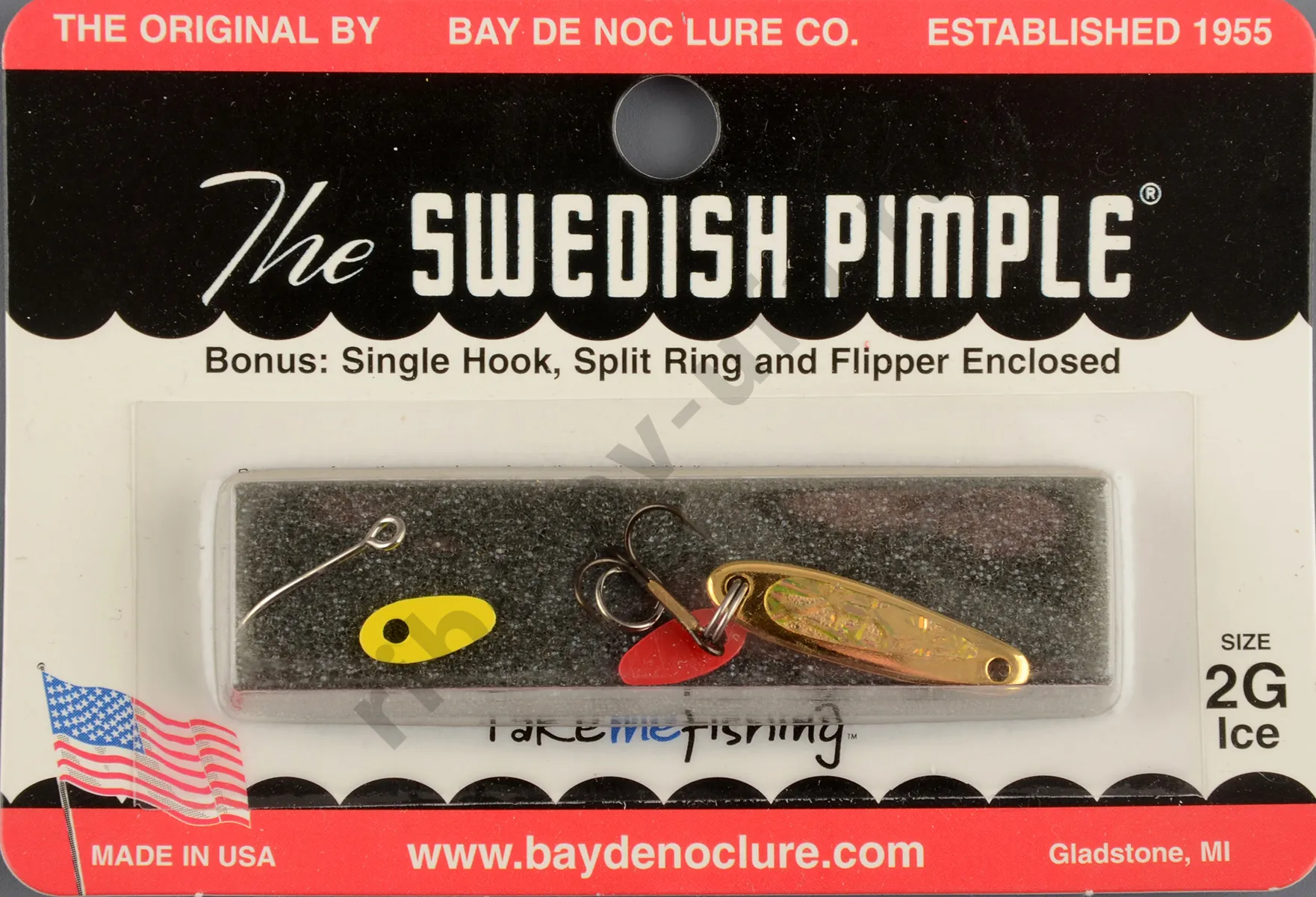 Блесна Swedish Pimple Ice №2 Gold Ice
