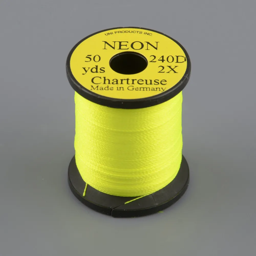 Монтажная нить Uni Neon супер-яркая 1/0 2x Chartreuse 50y