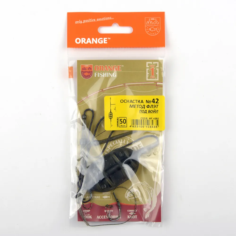 Монтаж карповый Orange #42 Classic Flat Metod Leadcore, для бойла 40гр