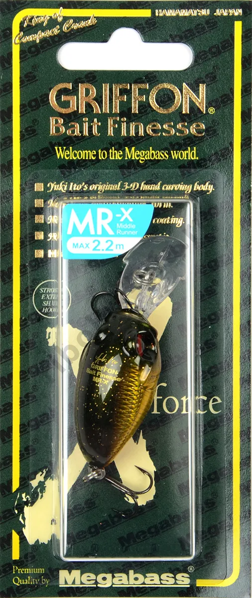 Воблер Megabass Bait Finesse MR-X Griffon 38мм 5,3гр 0-2,2м (Kinkuro)