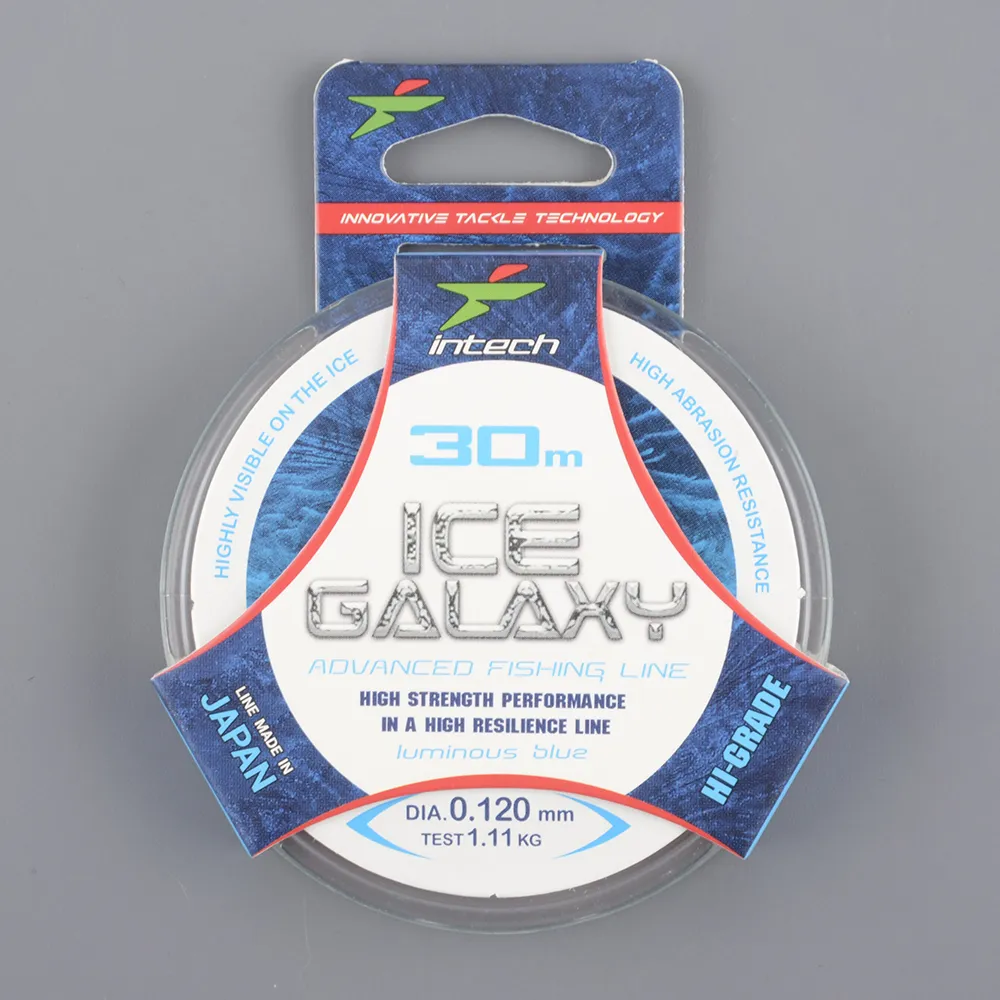 Леска Intech Ice Galaxy 30м 0,187мм 2,97кг голубая